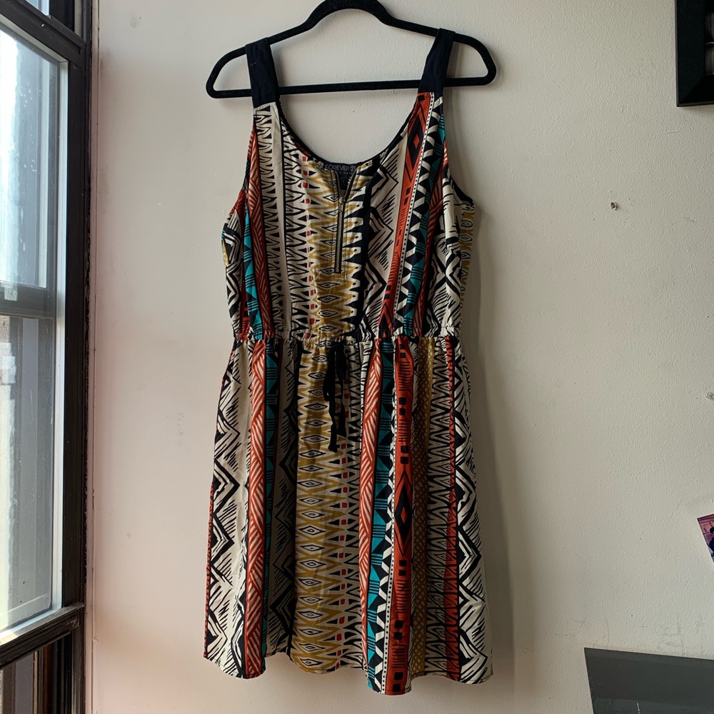 Forever 21 Plus colorful tribal print dress